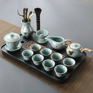 功夫茶具套組家用高檔辦公會客輕奢中式整套陶瓷茶杯泡茶神器
