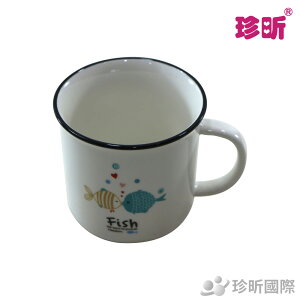 【珍昕】陶瓷雙魚造型馬克杯(約直徑8x高10cm)/杯子/馬克杯/陶瓷杯