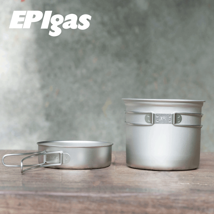 EPIgas BP鈦鍋組T-8005/ 城市綠洲 (鍋子.炊具.戶外登山露營用品、鈦金屬)
