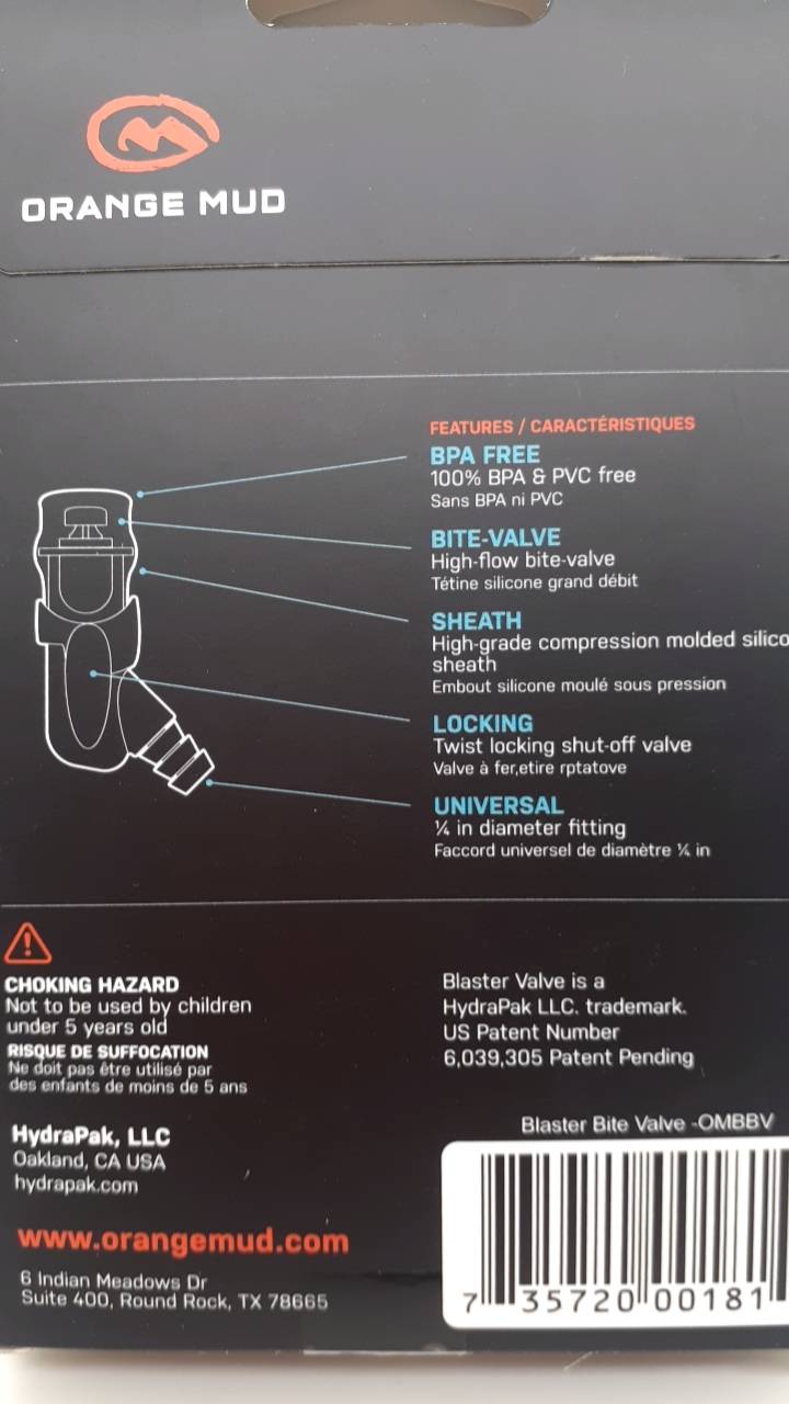 Orange Mud, Blaster Valve 更換用吸嘴,可開啟/關閉.水袋配件 Made by Hydrapak 3