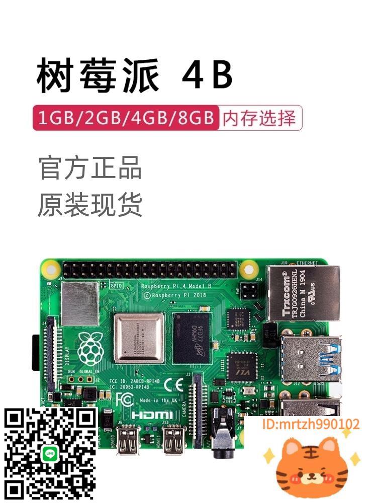 樹莓派4代PI4B/3B+開發套件Python電腦程式設計Raspberry PI5/4B/3B-杏奈生活舘