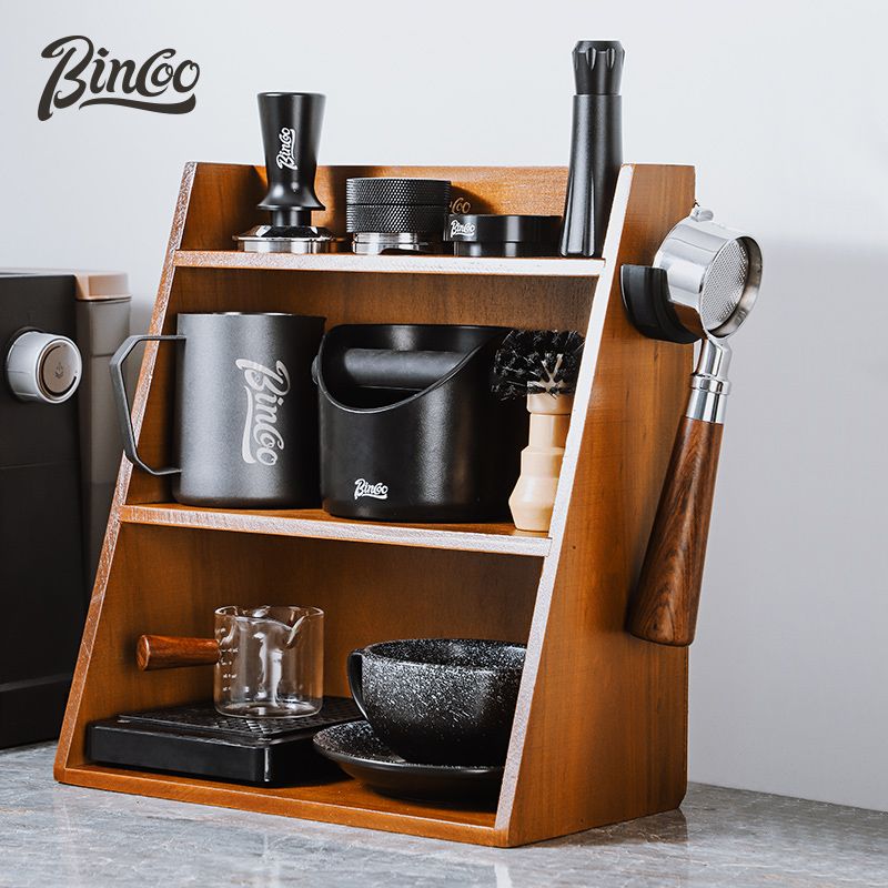 免運/附發票 Bincoo咖啡器具收納櫃家用收納架壓粉器布粉器吧臺器具工具置物架 快速出貨