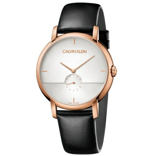送禮首選★Calvin Klein CK 紳士簡約小秒針皮帶腕錶(K9H2X6C6)43mm 附提袋【全館滿額折價★APP下單點數4倍送】線上購買享 實體門市同步服務