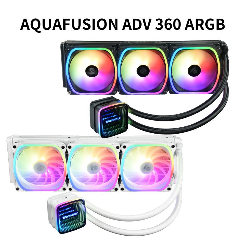 【享最高折300】ENERMAX 安耐美 幻彩晶蝶 特仕版 AQUAFUSION ADV 360 ARGB 一體式水冷散熱器/黑色/雪白版
