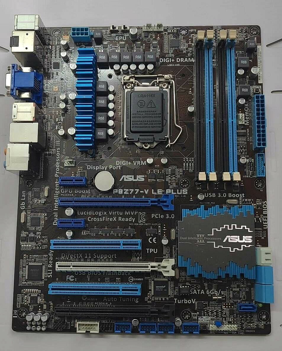 附發票 華碩 P8Z77-V LE PLUS LGA1155 主機板 DDR3 HDMI VGA DVI DP 豪華大板 測試OK 附擋板