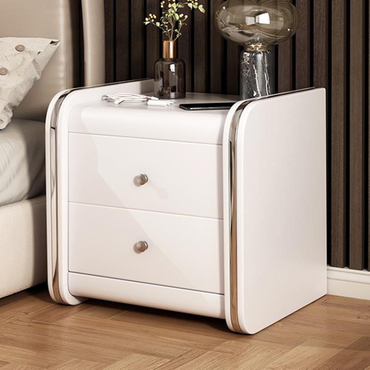 床頭櫃 床頭櫃簡約現代家用臥室小戶型免安裝輕奢皮面皮質床頭置物架櫃子❀❀城市玩家