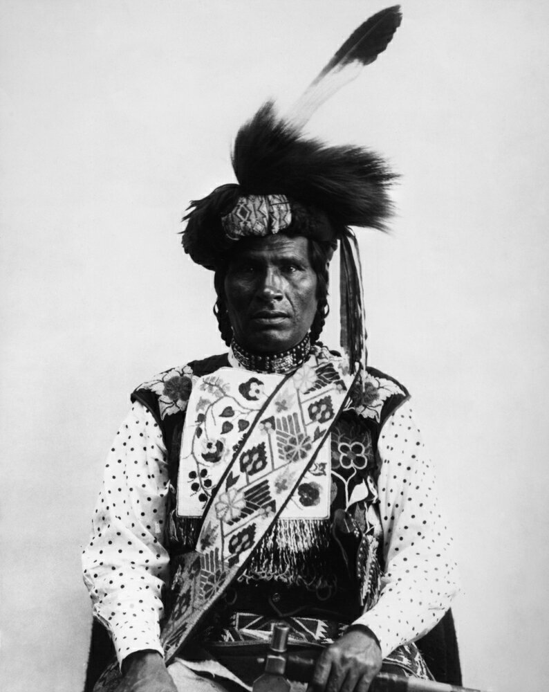 Posterazzi Ojibwa Man 1894 Nmidwewinind One Called From A Distance An Ojibwa Native American