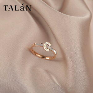 Talan日系輕奢羅馬數字食指戒指女ins潮網紅簡約時尚個性小眾指環