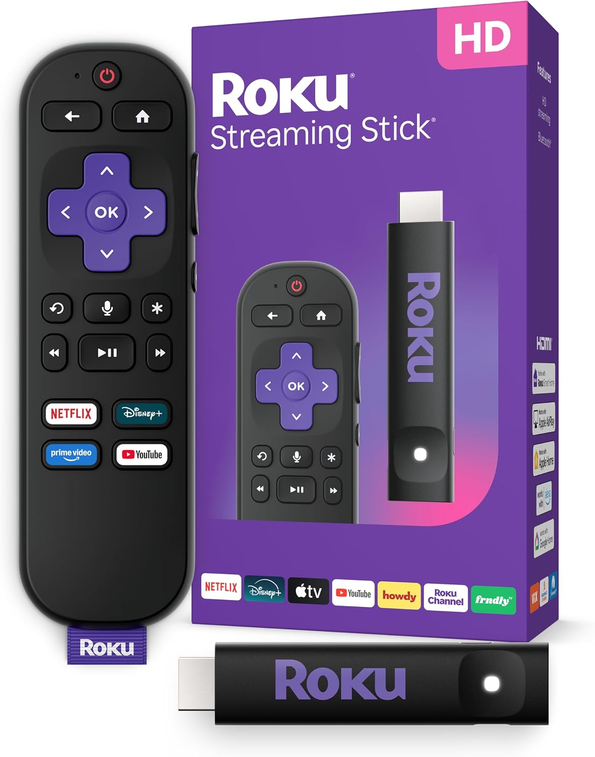 [6美國直購] Roku Streaming Stick HD with Voice Remote