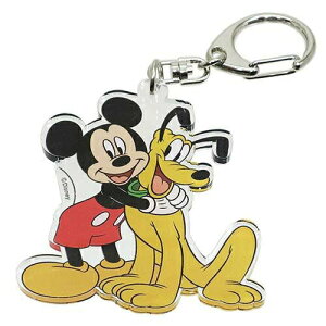 【震撼精品百貨】Micky Mouse 米奇/米妮 迪士尼歡樂人物日本製壓克力鑰匙圈(米奇&布魯托) 震撼日式精品百貨