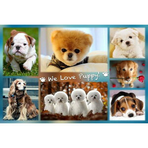 HC-臺灣製1000片優質夜光拼圖 -We Love Puppy 1000-176D