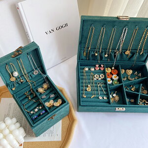 首飾盒歐式風耳釘耳環項鏈飾品展示架收納盒大容量復古珠寶抽屜盒