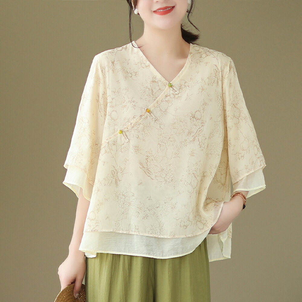 ＊ORead＊棉麻復古上衣(2色M~3XL)