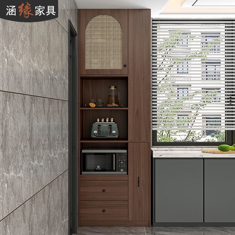 臺灣公司 電器櫃 中古風轉角餐邊櫃廚房儲物櫃子角落夾縫櫃家用微波爐置物櫃7G337S051快速出貨
