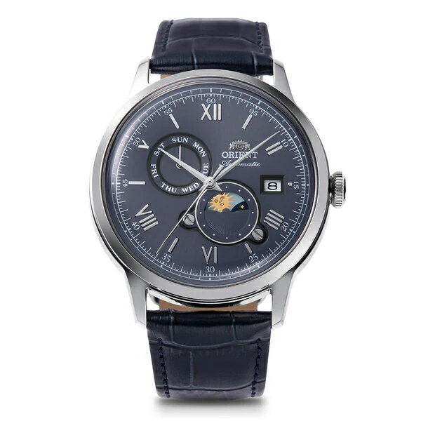 ORIENT 東方錶 RA-AK0806L 三針日月相機械腕錶 海軍藍 41.5 mm｜樂天全館特惠中★指定刷卡回饋10%