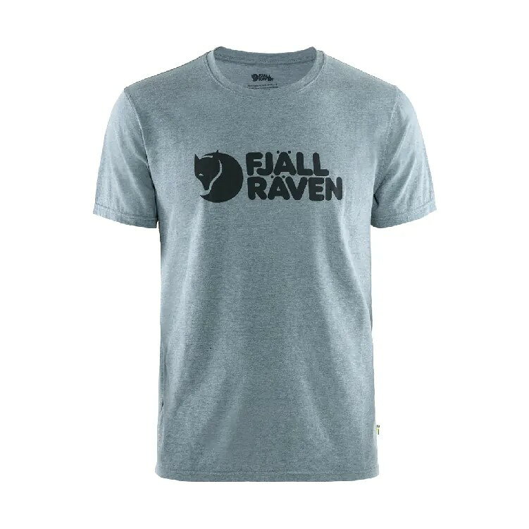 ├登山樂┤瑞典 Fjallraven Logo T-shirt 混紡有機棉T恤 男 # FR87310-520-999大叔藍/麻花