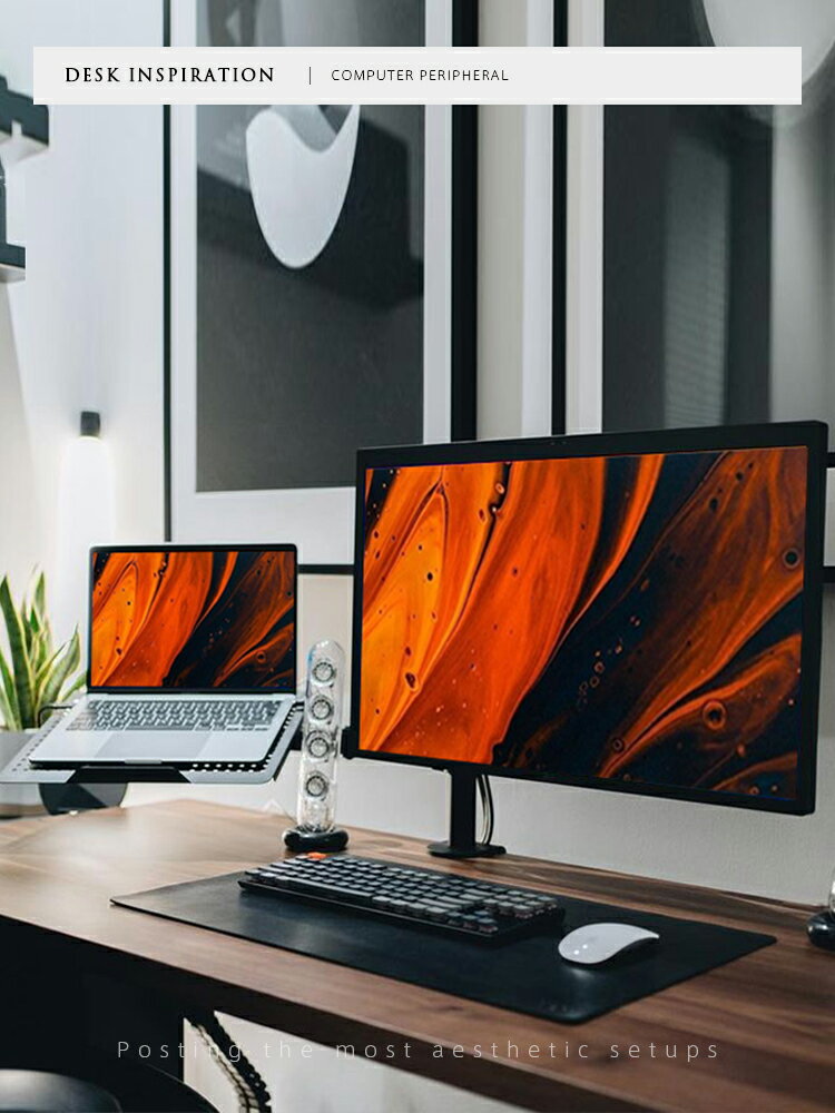 Alightstone筆記本電腦支架顯示器懸空組合架子雙屏桌面升降托架 筆電支架 3