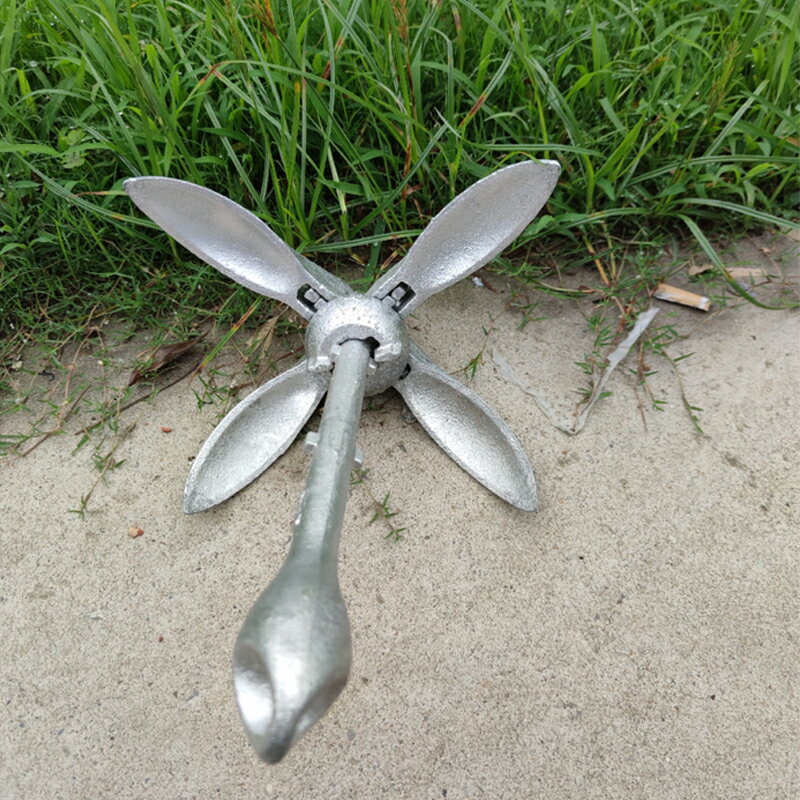 【可打統編 超低價】橡皮艇皮劃艇船錨摩托艇快艇塑料船沖鋒舟固定錨釣魚船專用折疊錨 0