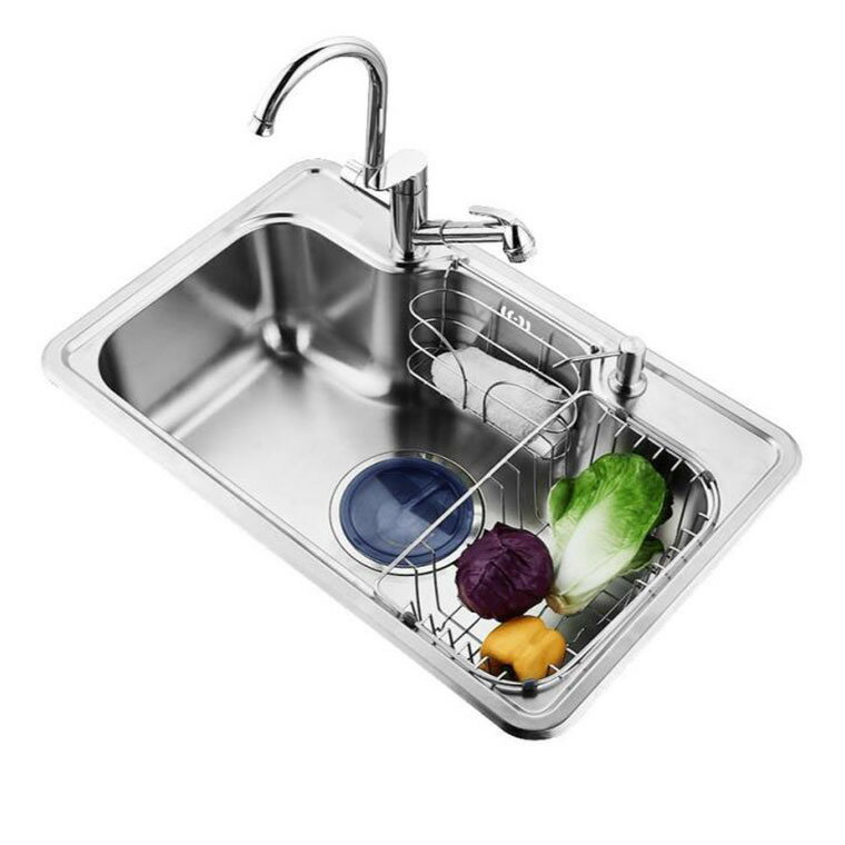 水槽單槽廚房洗菜盆加厚304不鏽鋼洗菜池水池菜盆洗碗槽