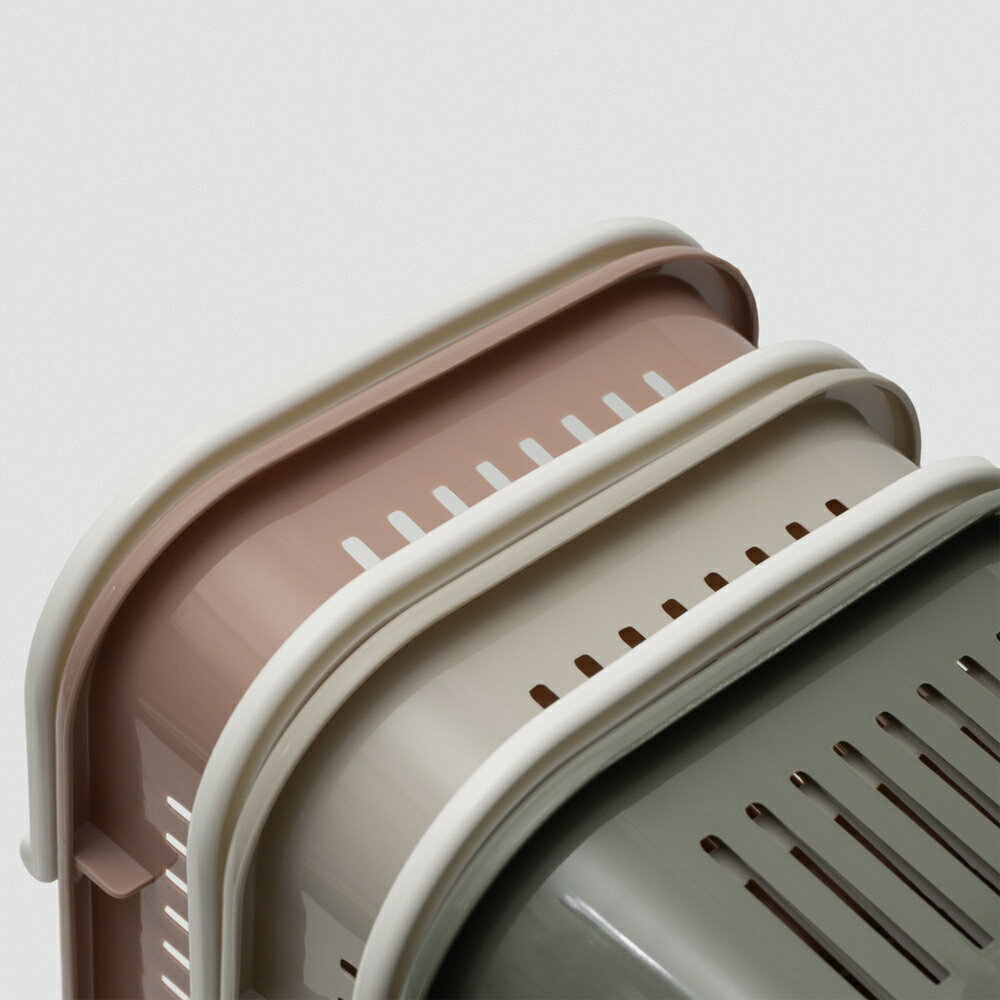 多功能野餐提籃 戶外提籃 購物籃 L號 方形 21L 無印風 台灣製 7