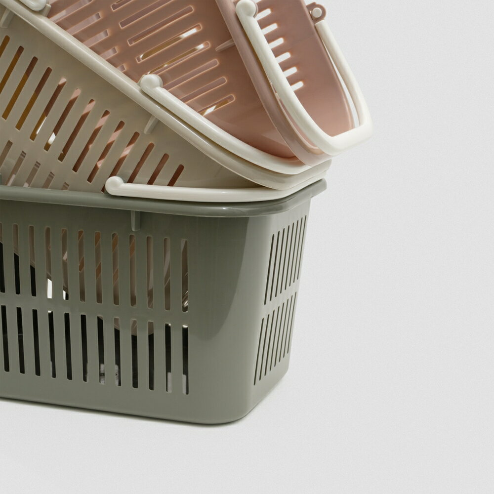 多功能野餐提籃 戶外提籃 購物籃 L號 方形 21L 無印風 台灣製 9