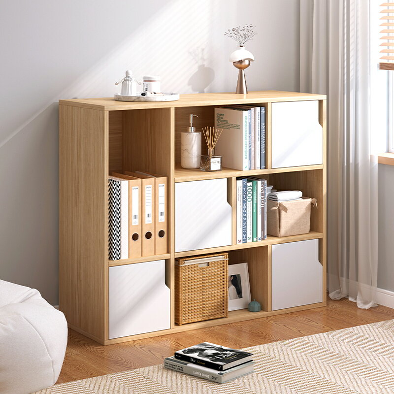 書柜家用臥室落地置物架客廳靠墻簡約現代多層儲物柜小型簡易書架