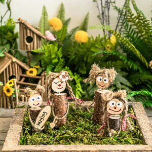 木制幸福一家擺件創意DIY材料手工藝幼兒園環創兒童房卡通裝飾品