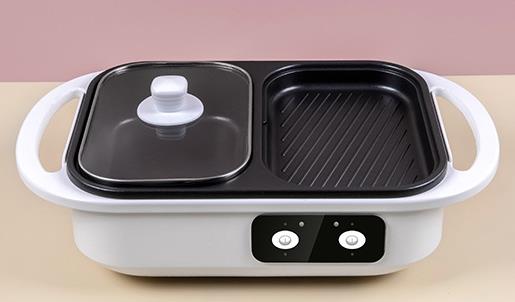 小家電110V涮烤一體鍋多功能料理鍋一體鍋烤肉鍋燒烤爐 全館免運