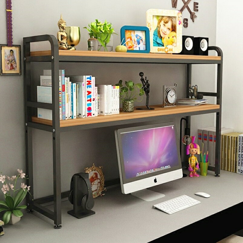 。。放在桌子上簡易小書架 收納 創意 臥室辦公電腦 學習的置物架