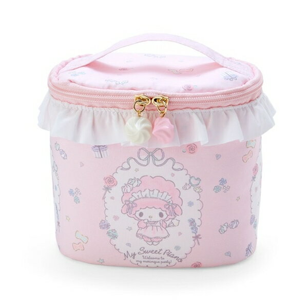 【震撼精品百貨】My Melody 美樂蒂~日本三麗鷗SANRIO 彼安諾Piano荷葉邊尼龍手提化妝包*73490