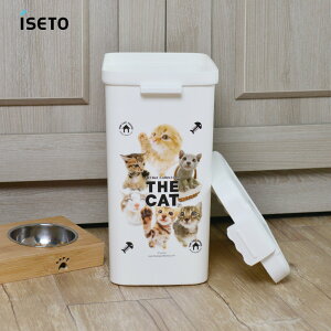 【日本ISETO】 寵物飼料零食密封收納桶-13L