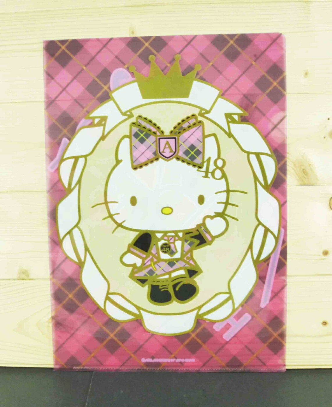 【震撼精品百貨】Hello Kitty 凱蒂貓 檔案夾-桃AKB48 震撼日式精品百貨