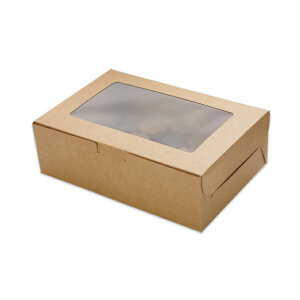 【G06】開窗馬芬盒6格 紙盒 瑪芬盒 蛋糕盒 開窗盒 杯子蛋糕盒 月餅盒 牛軋糖盒 含底托 烘焙包裝盒 牛皮盒 蛋塔盒 白色紙盒 包裝盒