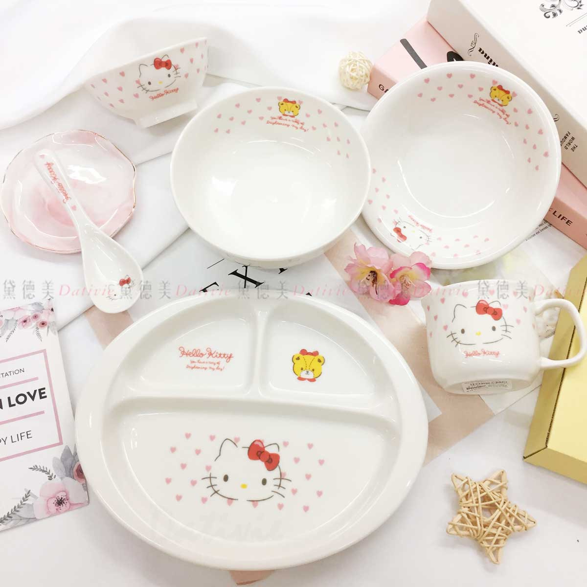 愛心陶瓷餐具系列-Hello Kitty 三麗鷗 Sanrio 金正陶器 日本進口正版授權