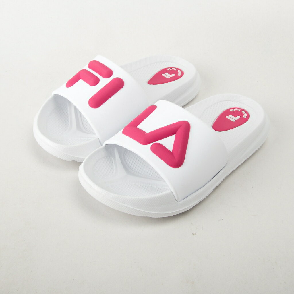 FILA 斐樂 韓系 輕量舒適 防水 兒童拖鞋 2-S428U-002 白 現貨 公司貨