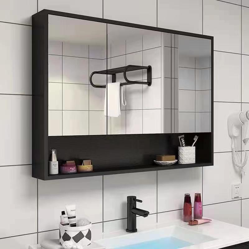浴室智能鏡柜掛墻式衛生間鏡子帶置物架防水儲物鏡柜洗手間梳妝鏡 鏡子 浴鏡 鏡櫃 浴室鏡 壁掛鏡 儲物鏡 收納鏡 置物鏡