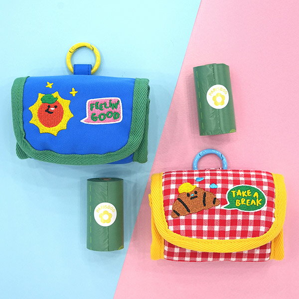 【PEANUTS】迷你口袋拾便袋收納包 (寵物配件 寵物掛勾)