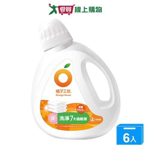 橘子工坊天然無香精制菌洗衣精-低敏親膚1800mlx6入(箱)【愛買】