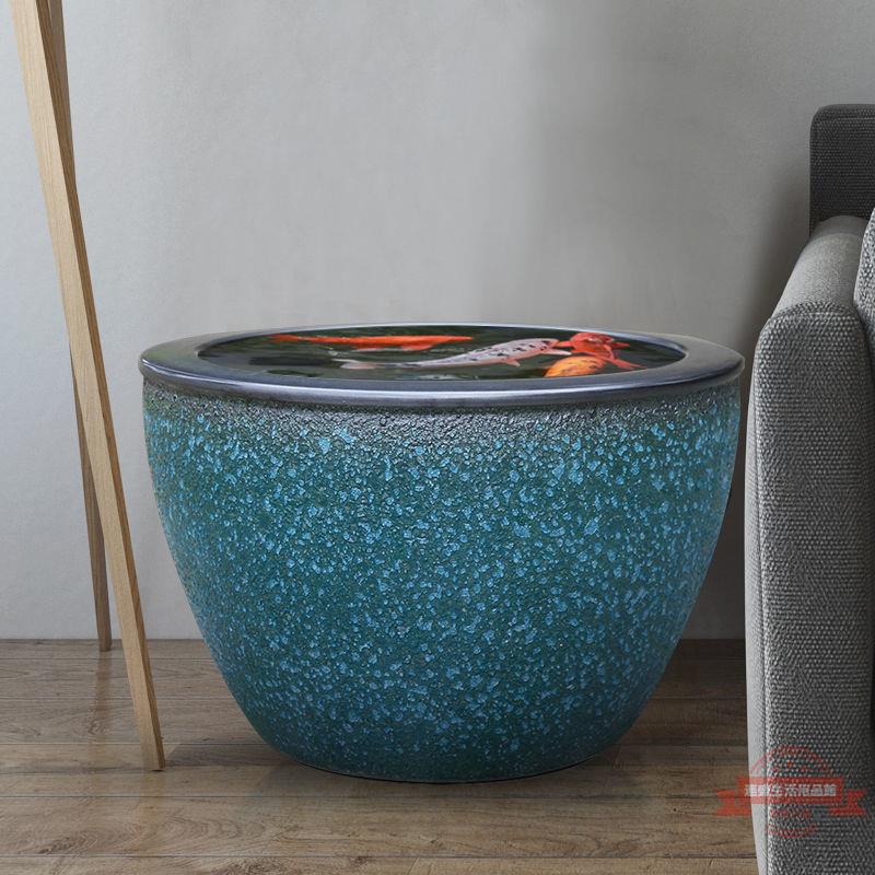 陶瓷缸景德鎮魚缸睡蓮碗蓮荷花盆水缸庭院特大號養金魚烏龜老式| 連盛