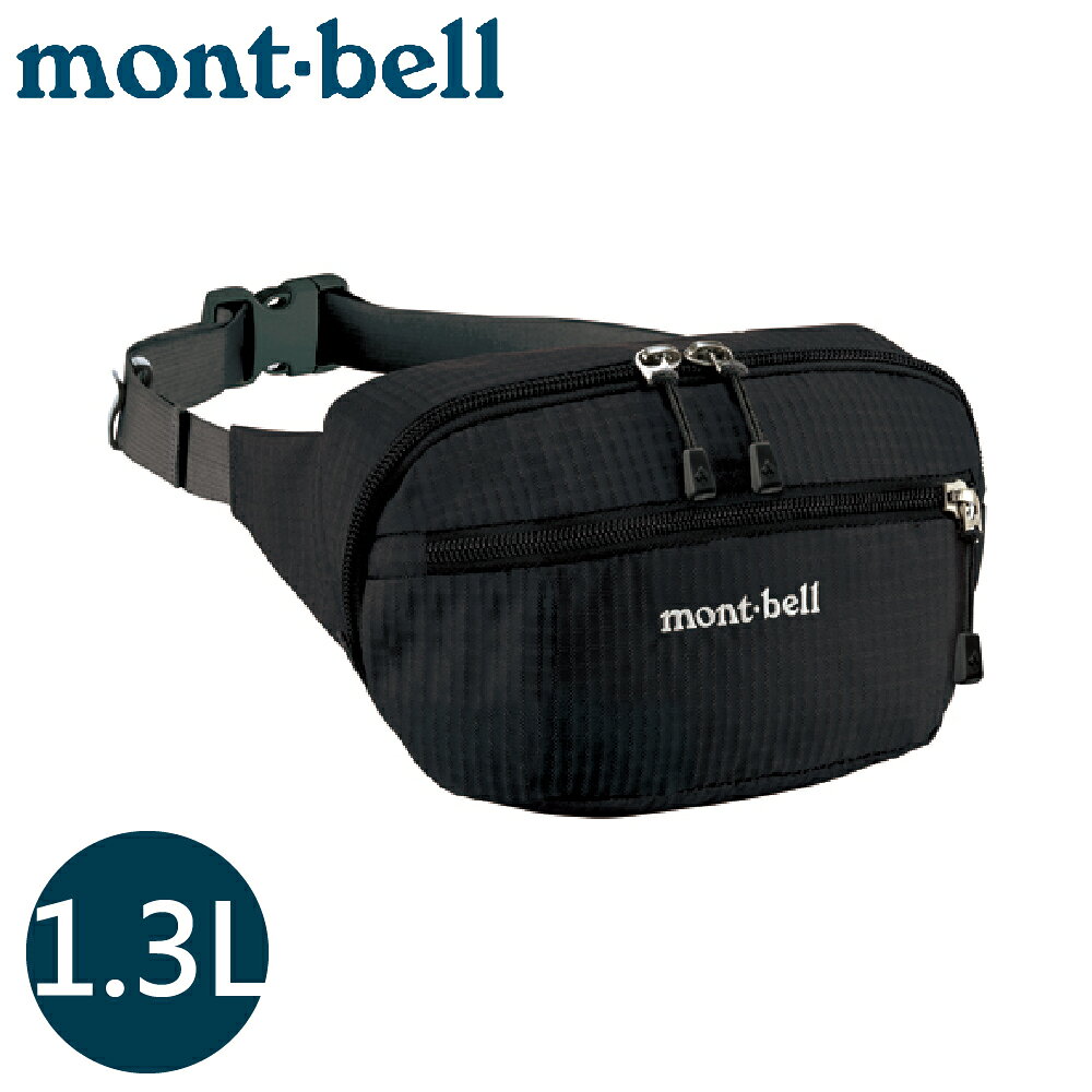 【Mont-Bell 日本 DELTA GUSSET POUCH M 腰包《黑》】1123764/側背包/臀包/休閒包