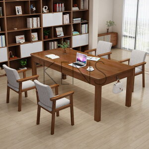 電腦桌 電腦臺 客廳餐書桌一體雙人實木電腦桌簡約家用長條桌辦公桌工作臺學習桌