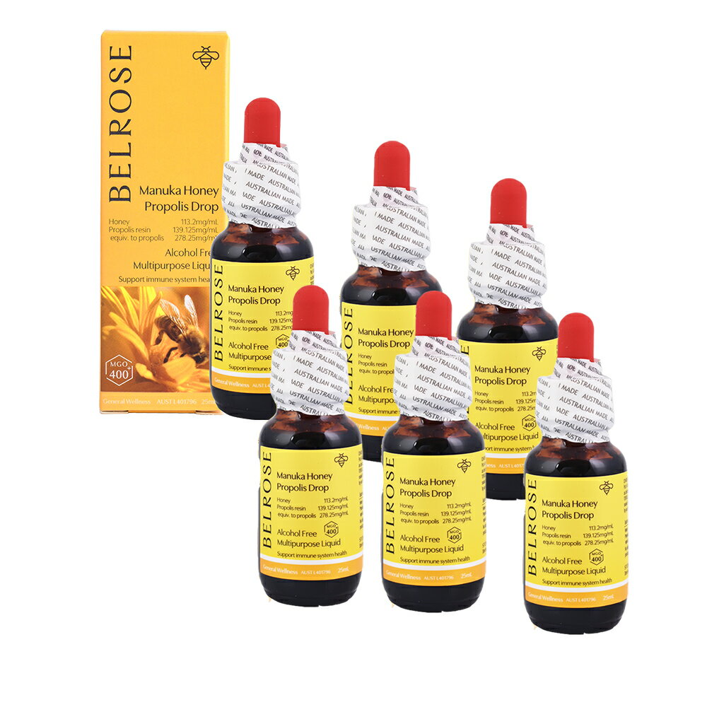 澳洲澳倍美 Belrose 麥蘆卡蜂膠精華液(6入組 25ml/瓶) 即期品-2026年3月到期