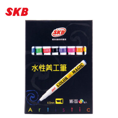 SKB MK-155#8c 水性美工筆(4.5mm)8色 / 盒