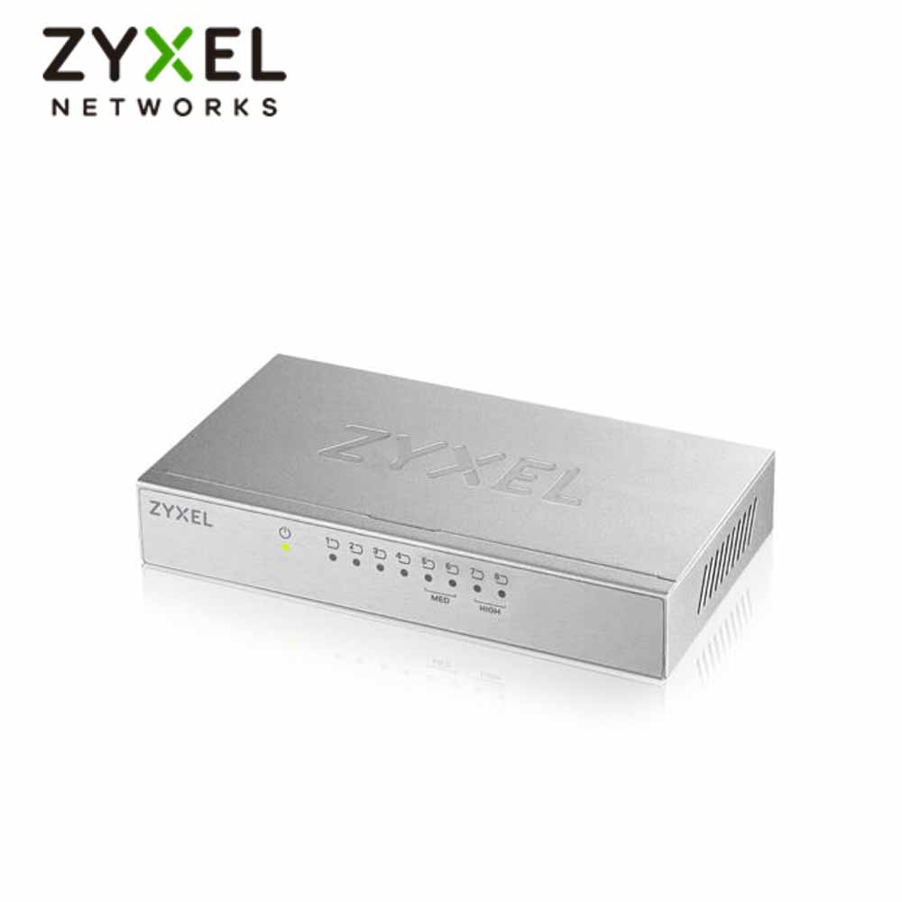 Zyxel合勤 GS-108B v3 桌上型8埠Gigabit 乙太網路交換器(金屬殼)-富廉網