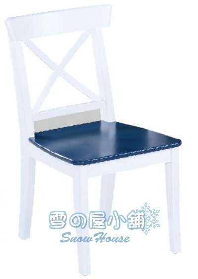 ╭☆雪之屋居家生活館☆╯835實木餐椅(藍色雙色)BB387-2#6468B