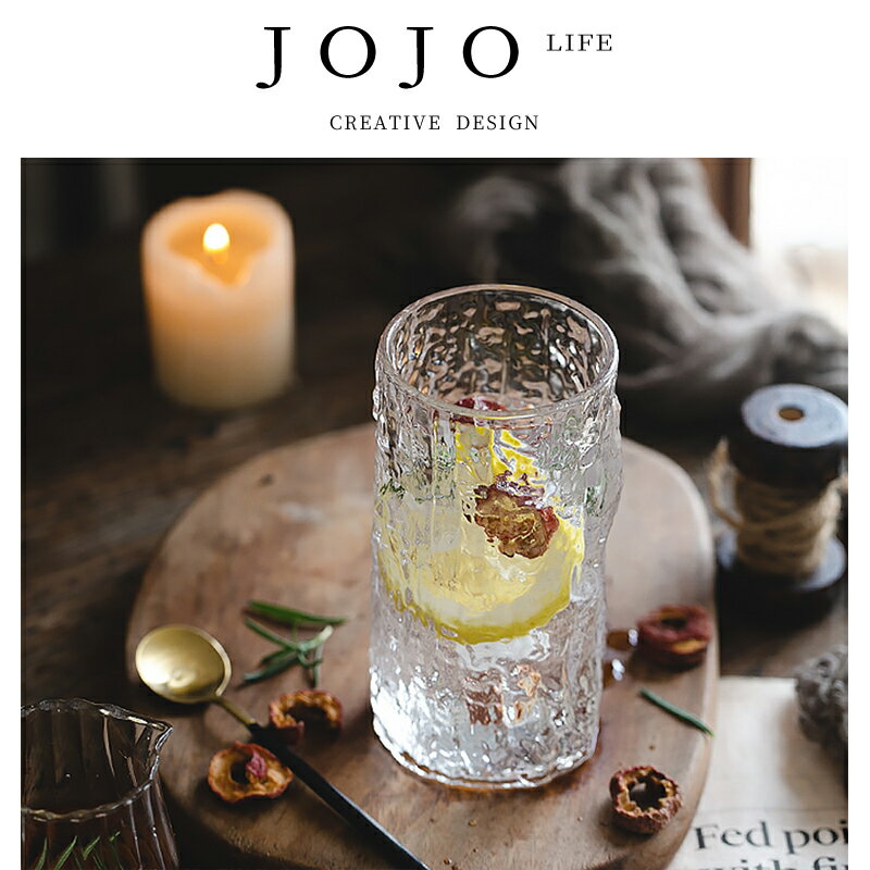 JOJO·pattern·杯具玻璃杯客廳臥室日式浮雕透明錘紋ins風 |樹紋