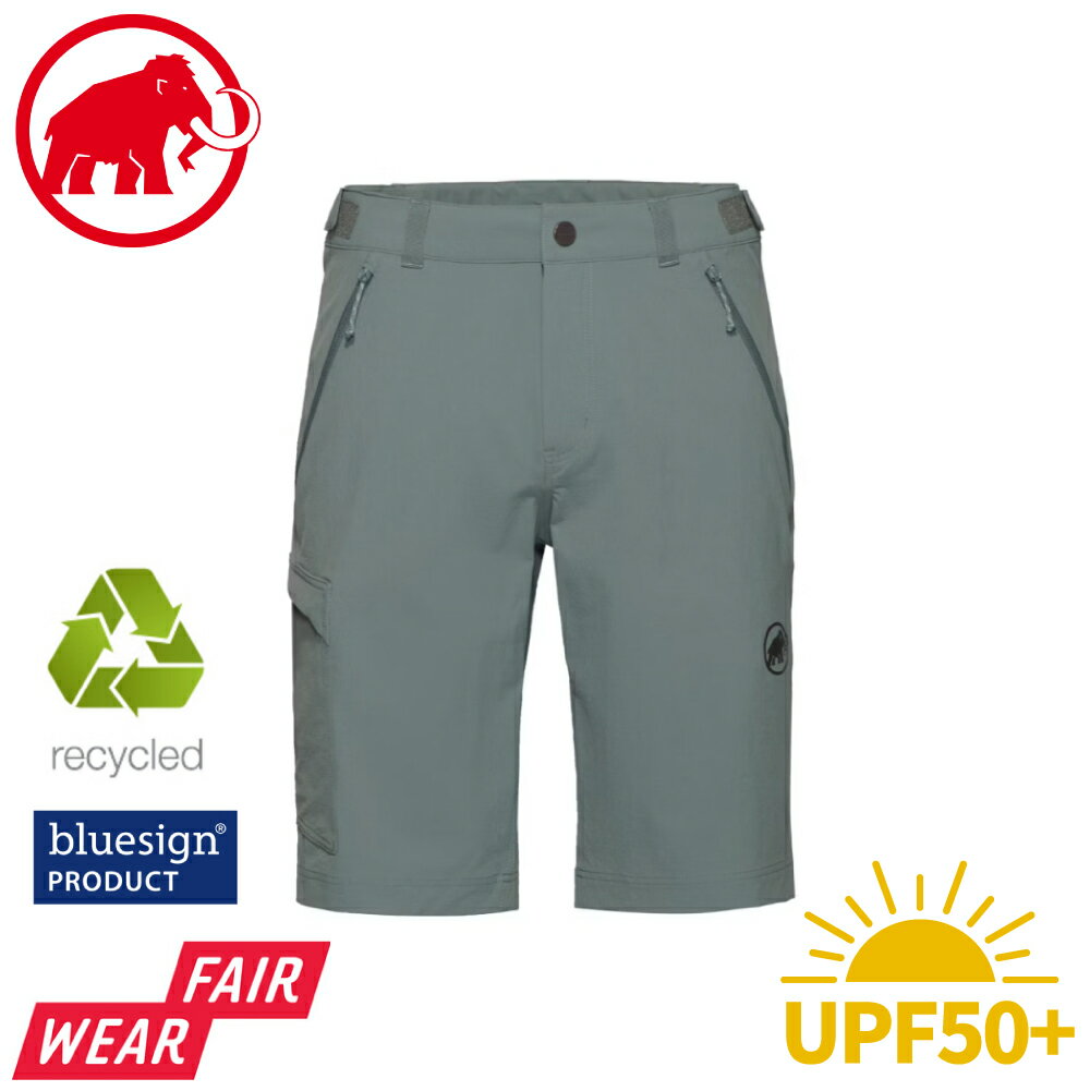 【MAMMUT 長毛象 男 Runbold IV Shorts 四向彈性健行短褲《地層灰藍》】1023-01190/透氣快乾