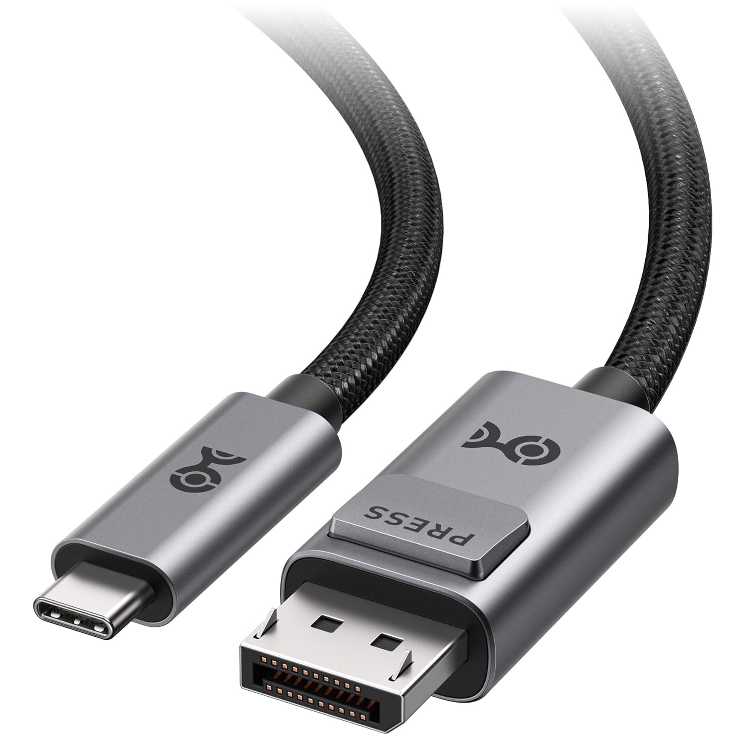 [6美國直購] Cable Matters 201346 USB Type-C 轉 DisplayPort 2.1 傳輸線 1.8m 40Gbps 雙向 USB-C 轉 DP40 DP Alt無PD 201346-BLK-6