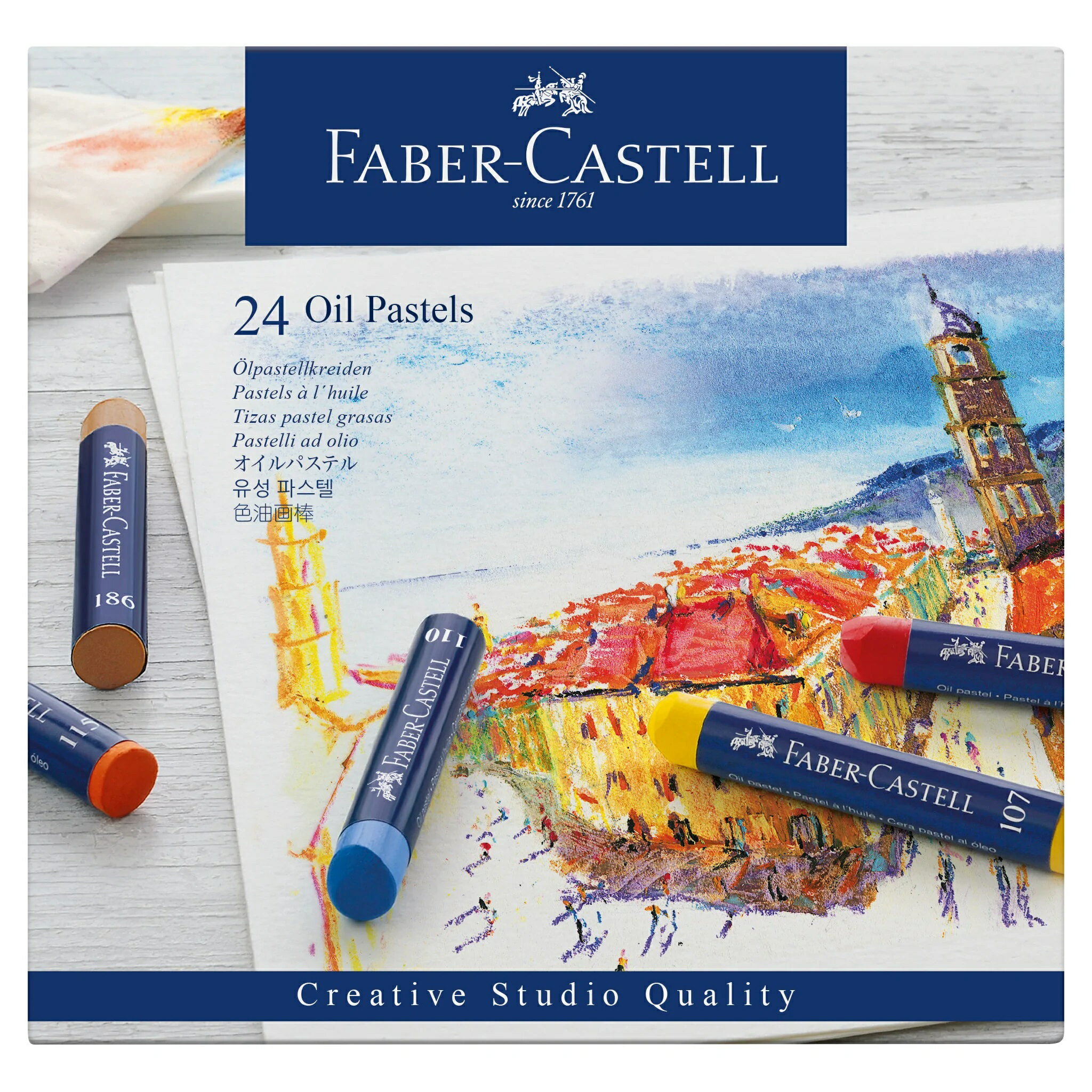 Faber-Castell創意工坊油性粉彩條24色 *127024