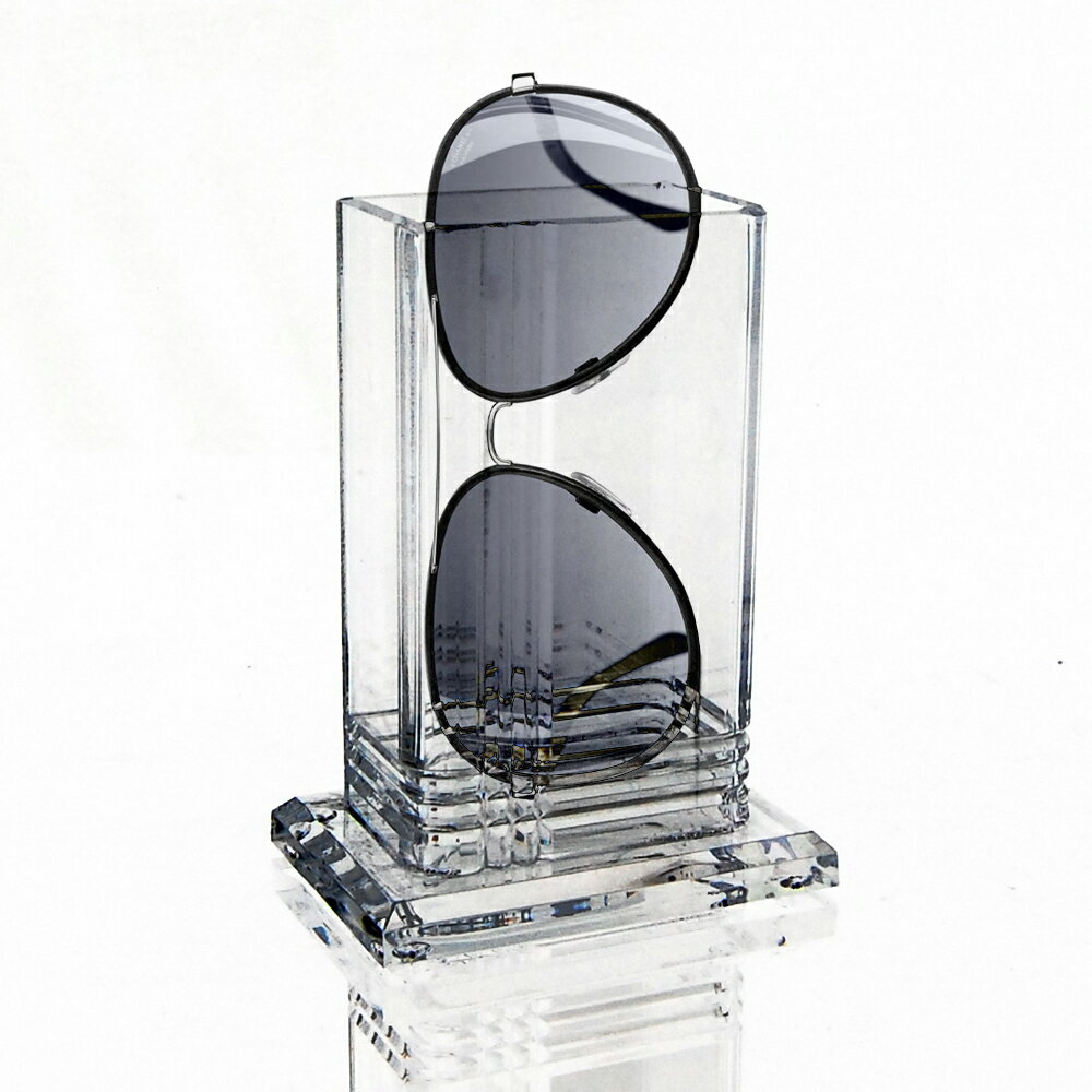 直紋透明壓克力眼鏡墨鏡收納筒 #4413